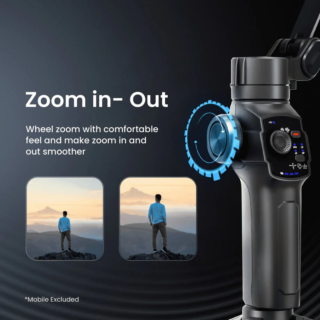 Digitek (DSG-009F) 3 Axis Foldabe Smartphone Gimbal with Built in Extandable Telescopic Rod