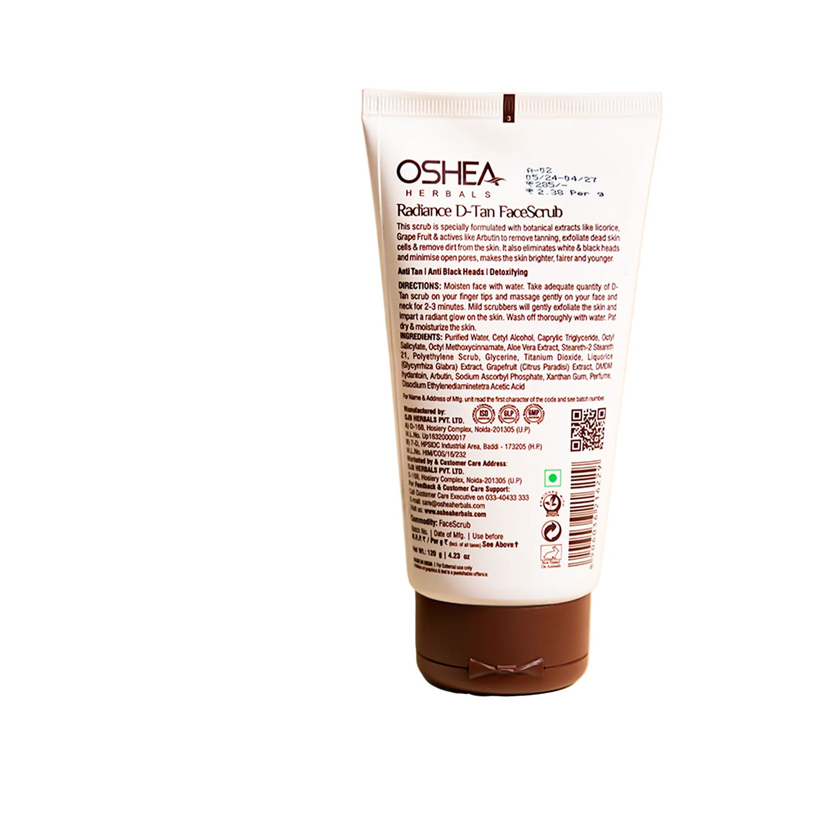 Oshea Herbals Radiance D-Tan Face Scrub 120g