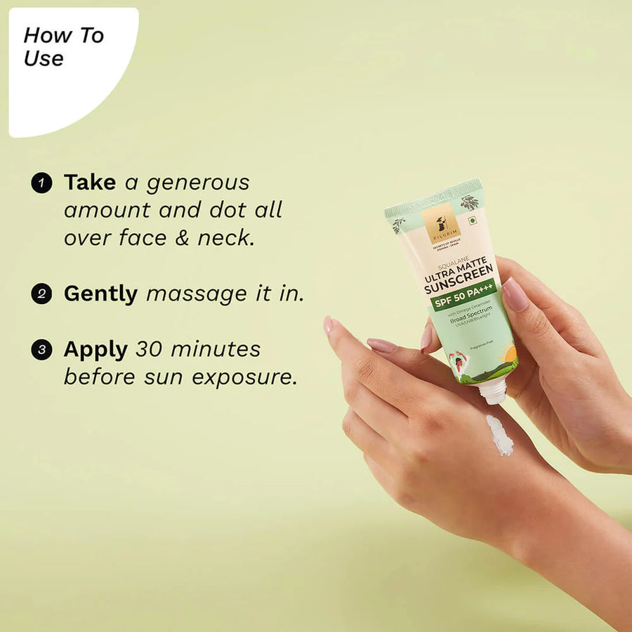 PILGRIM Squalane Ultra Matte Sunscreen SPF 50 PA+++