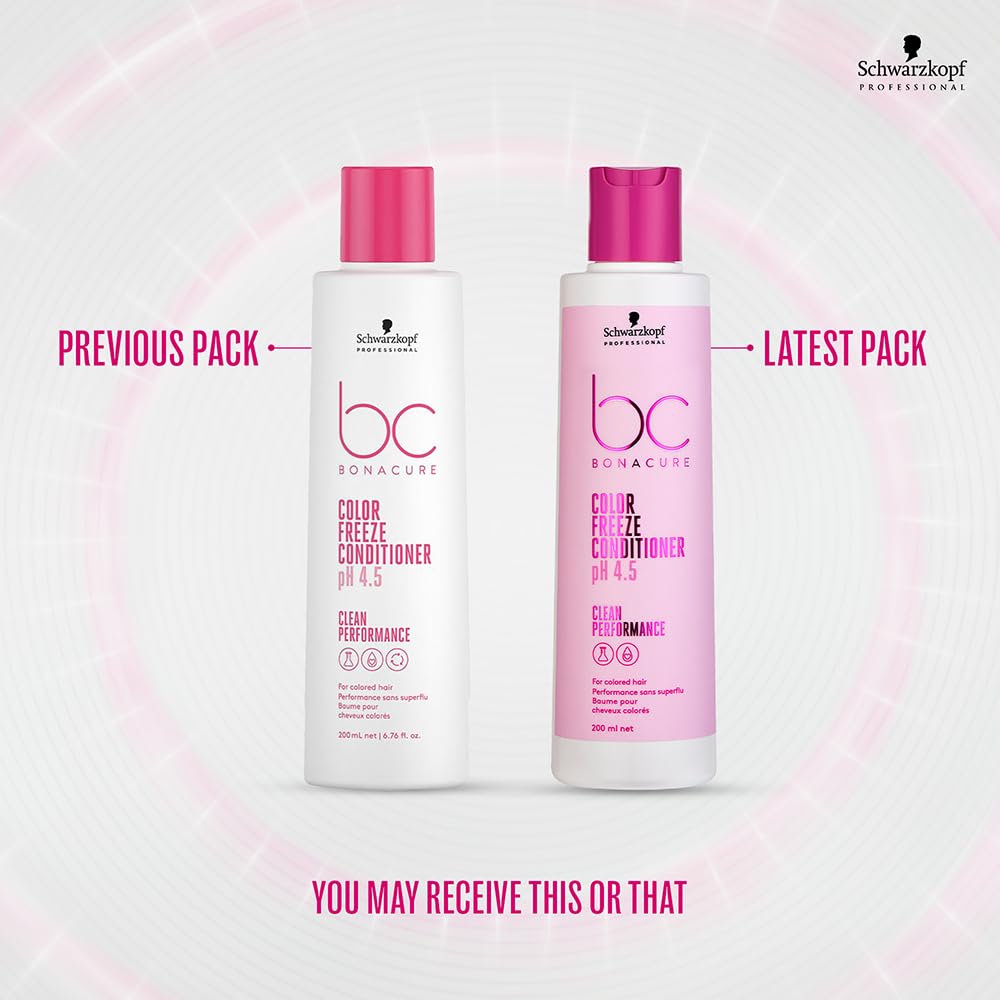 Schwarzkopf Professional Bc Ph4.5 Color Freeze Conditioner, Pink, 200ml