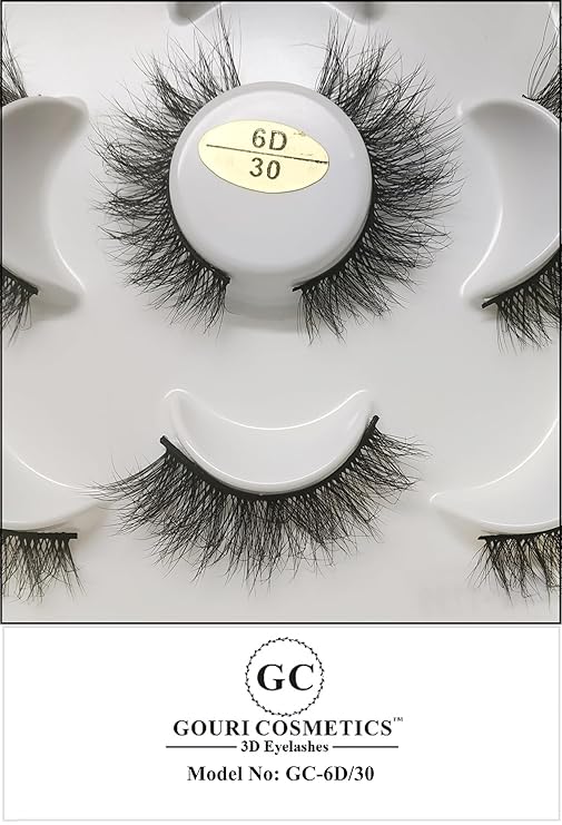 GOURI COSMETICS™ 3D FALSE EYELASHES - False Eyelashes for Women - ( 5 Pair Pack )