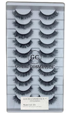 GOURI COSMETICS™ 3D FALSE EYELASHES - False Eyelashes for Women - (10 Pair Pack)