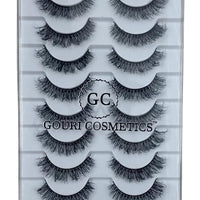 GOURI COSMETICS™ 3D FALSE EYELASHES - False Eyelashes for Women - (10 Pair Pack)