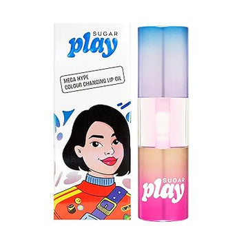 SUGAR Play Mega Hype Colour Changing Lip Oil | PH Reactive Colour Changing Lip & Cheek Oil | 4.4ml