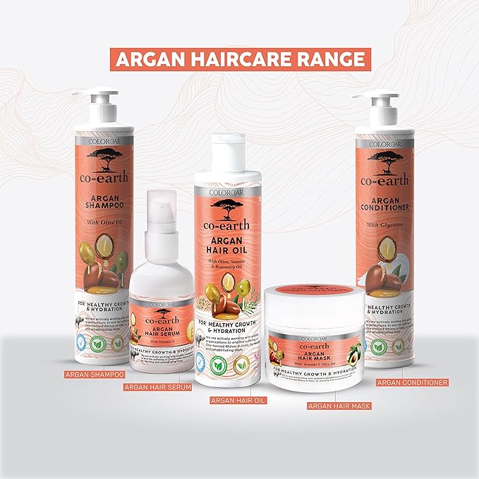 Colorbar Co-Earth Argan Conditioner 300ml I Goodness of Argan Oil I Nourishing and smoothening properties I Frizz free experience and makes the hair soft, shiny