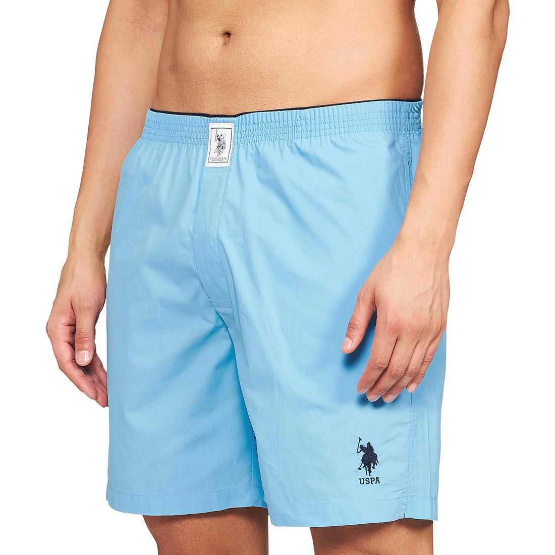 U.S. Polo Assn. Mens Pure Cotton Brushed Elastic I108 Boxers - Pack Of 1