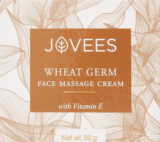 Jovees Herbal Wheat Germ Face Massage Cream with Vitamin E skin Nourishing and Hydrating |50gm