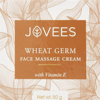 Jovees Herbal Wheat Germ Face Massage Cream with Vitamin E skin Nourishing and Hydrating |50gm