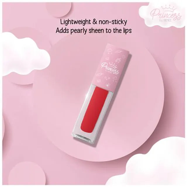 RENEE Princess By RENEE Twinkle Lip Gloss - Shea Butter & Vitamin E, Hydrating, Lightweight, Non-Sticky, 1.8 ml Cherry Red