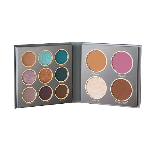 MARS The City Paradise Makeup Kit | Highly Pigmented and Blendable | 9 Eyeshadow Palette with 1 Highlighter, Blusher, Bronzer & Compact Powder each (16.0 gm) (06-Bengaluru)