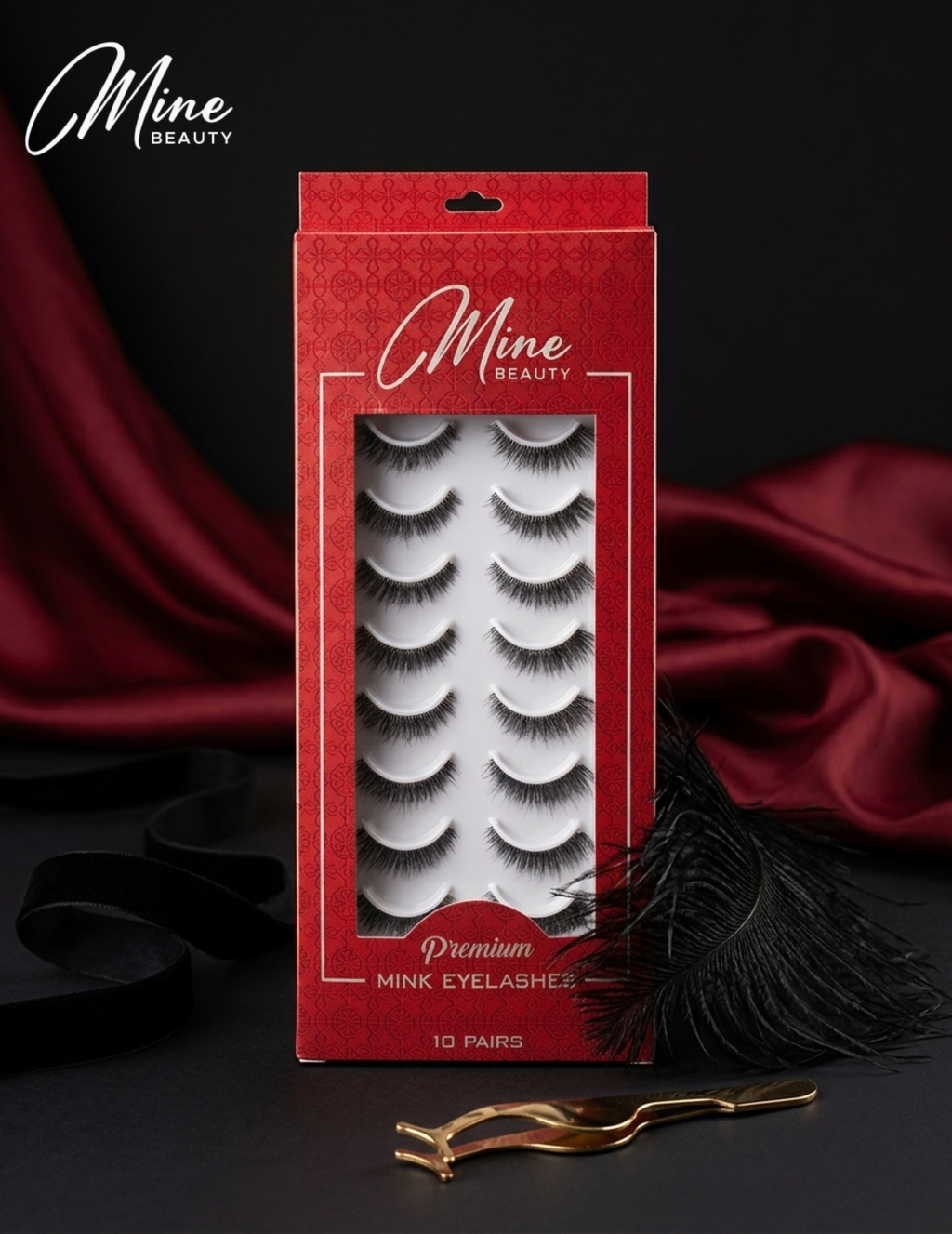 Mine Beauty Premium Mink Eyelashes 10 Pairs