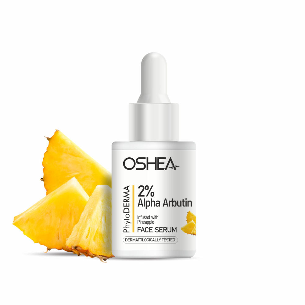 Oshea Herbals Phytoderma Face Serum With 2% Alpha Arbutin & Pineapple Extract Reduces Dark Spots (30ml)