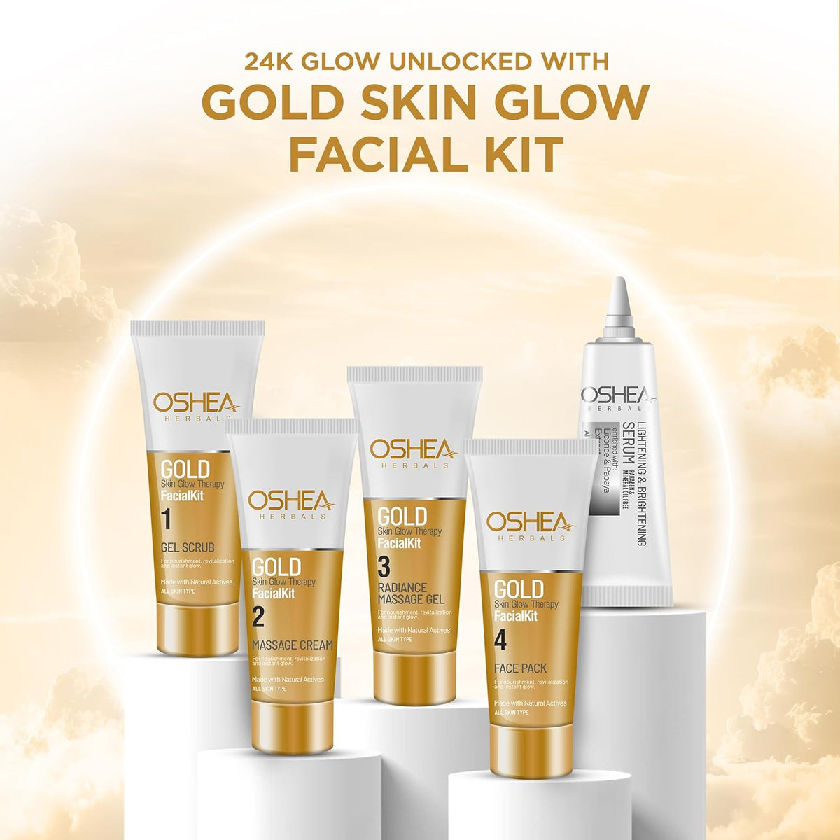 Oshea Herbals Gold Skin Glow Therapay Facial KIt (64g)