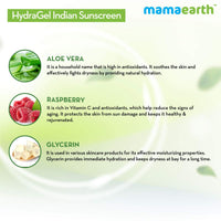 Mamaearth Hydragel Indian Sunscreen SPF 50 With Aloe Vera 50g