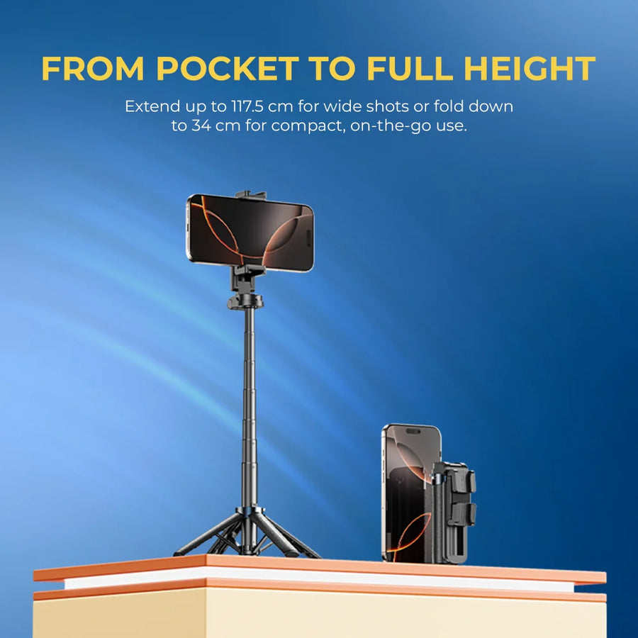 DIGITEK TRIPOD DTR 460 SS EXTENDABLE SELFIE STICK TRIPOD WITH WIRELESS REMOTE