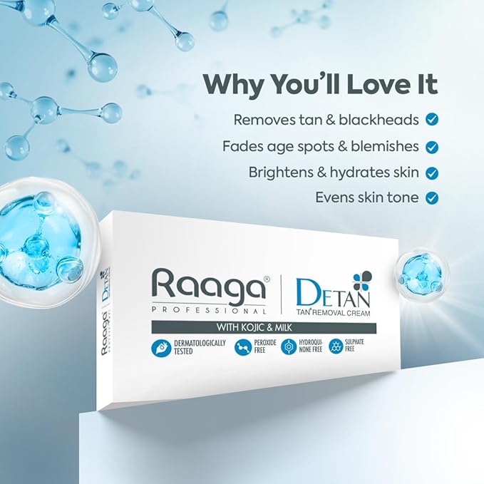 Raaga Professional De-Tan Tan removal Cream 72g