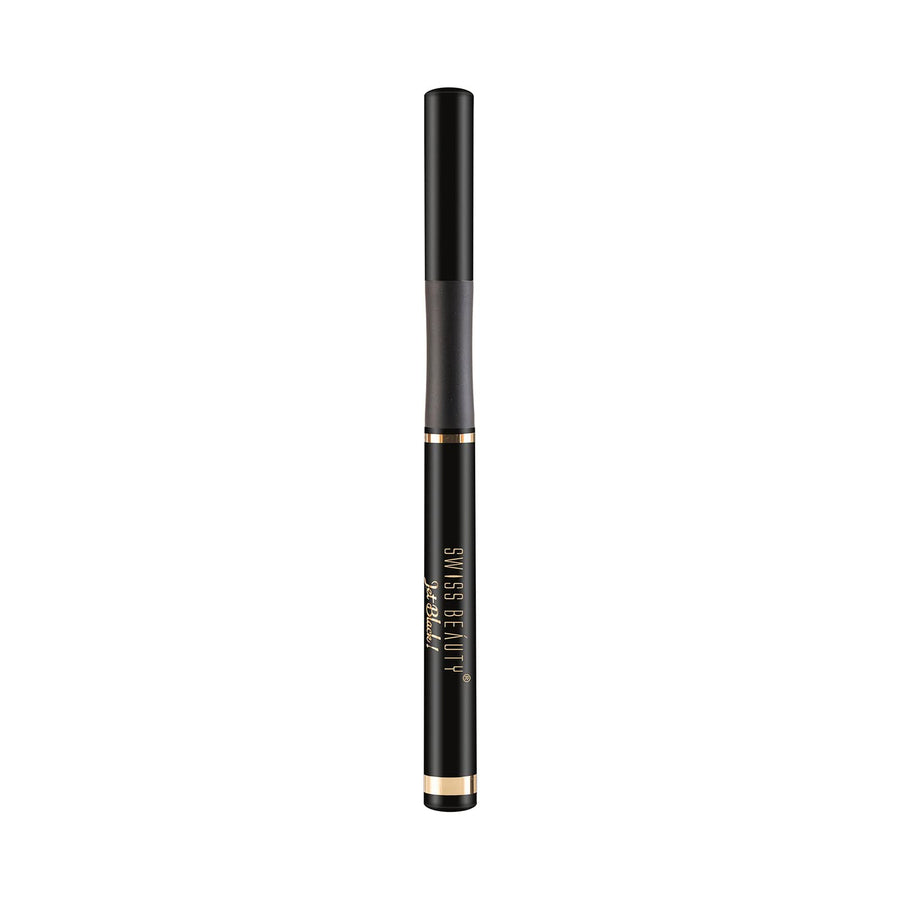 SWISS BEAUTY Waterproof And Long Wearing Bold Felt Tip Pen Glossy Eyeliner | Smudge Proof Eye Makeup | Quick Drying | Jet Black 1.2ml