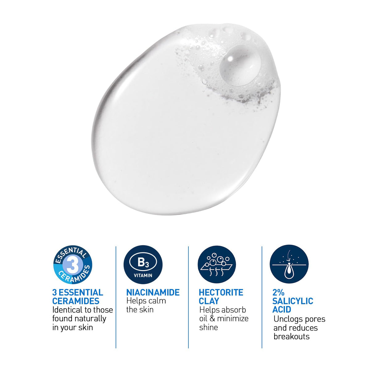 CeraVe Blemish Control Cleanser with 2% Salicylic Acid & Niacinamide for Acne Prone Skin, Controls Acne & Spots, Unclog Pores & Reduces Blemishes 88ml