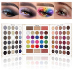 UCANBE Pretty All Set 3 Eyeshadow Palette, All Set 86 Colors Makeup Kit Matte Shimmer Eye Shadow Highlighters Contour Blush Powder All In One Makeup Palette 81.4g