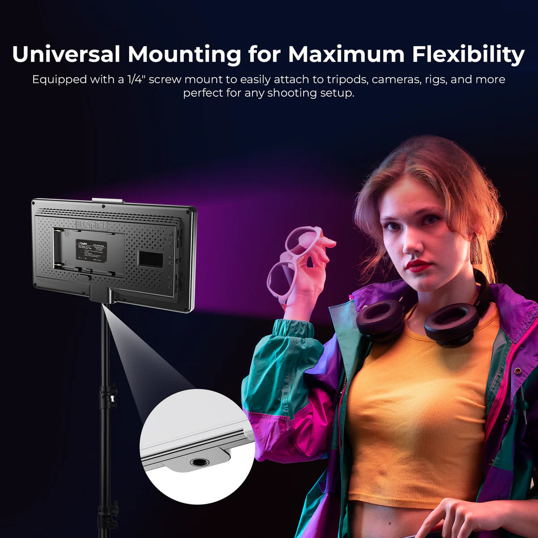 Digitek (LED-D432 RGB) Portable RGB LED Video Light LED-D432 RGB