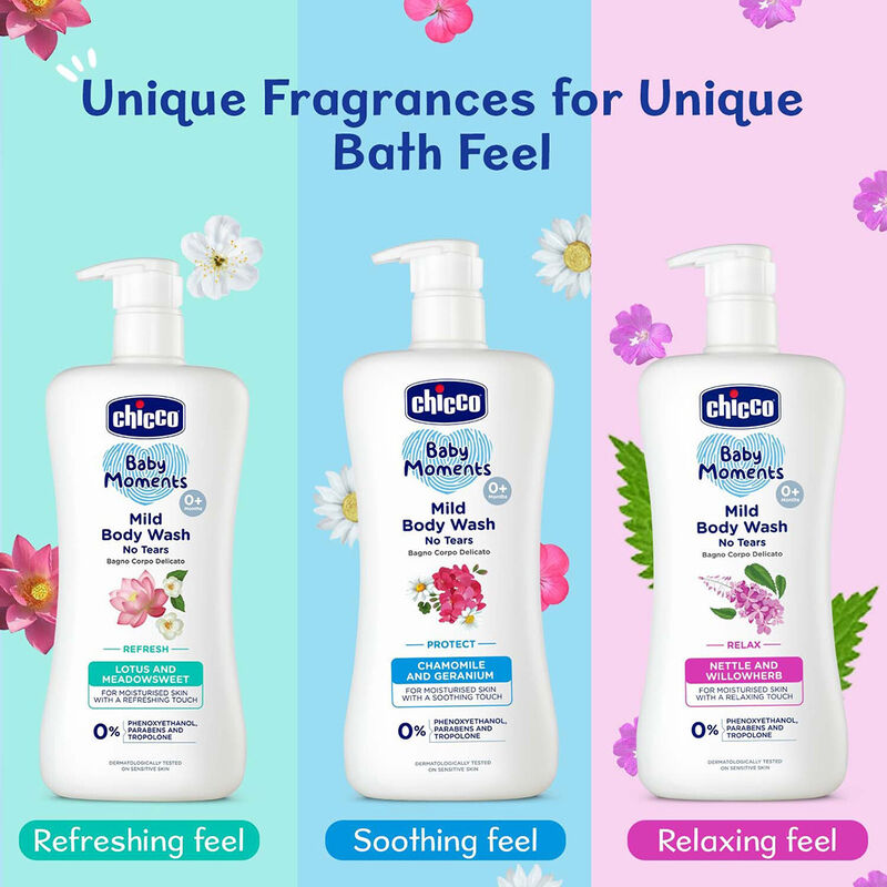 Chicco Baby Moments Mild Body Wash No Tears Lotus And Meadowsweet 0% 200ml