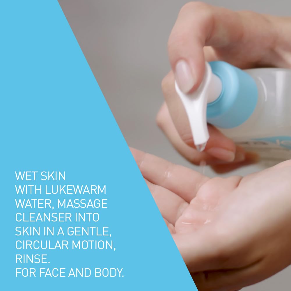 CeraVe SA Smoothing Cleanser For Dry, Rough & Bumpy Skin, contains Salicylic Acid, Ceramides, Hyaluronic Acid|Dermatologist Recommended Face wash (88ml)