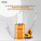 Oshea Herbals Papayaclean Anti Blemish Face Serum for Men & Women | Lightens Blemishes & Pigmentation | All Skin Types 30ml