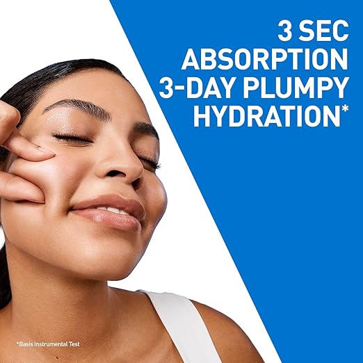 CeraVe HA Water Gel with Hyaluronic Acid, Ceramides & Niacinamide for Plumpy hydration Oil-free gel moisturizer 3 sec fast absorption Dermat recommended for Women & Men 50 mL l