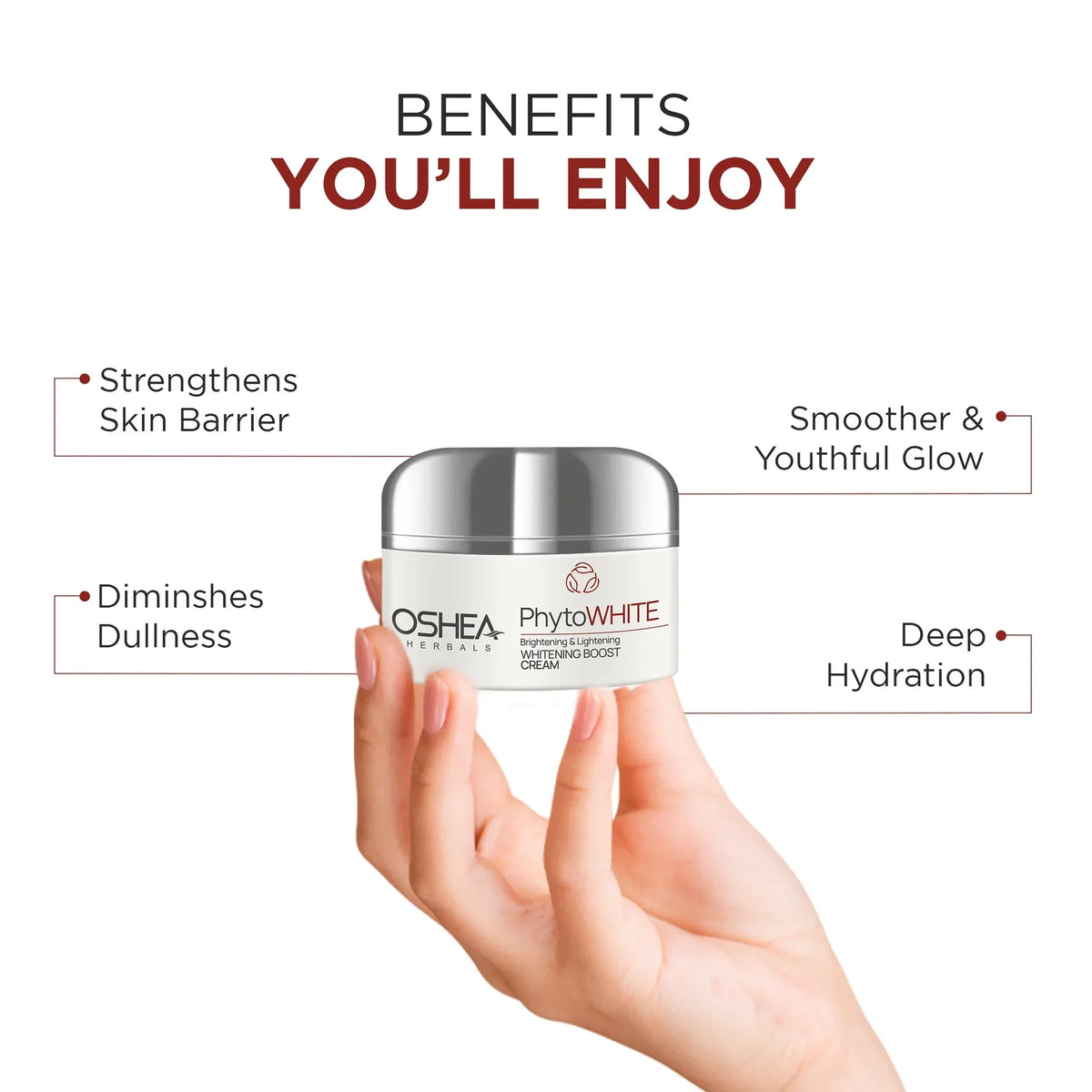 Oshea Herbals PhytoWHITE Brightening & Lightening Whitening Boost Cream with Spf 25 PA+ 50g