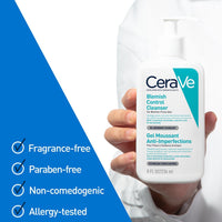 CeraVe Blemish Control Cleanser with 2% Salicylic Acid & Niacinamide for Acne Prone Skin, Controls Acne & Spots, Unclog Pores & Reduces Blemishes, 236ml (Made In France)