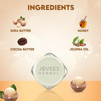JOVEES Herbal Shea Butter Healing Lip Balm | 24 Hour Hydration | Heals Dry And Flaky Lips | Gives Soft And Supple Lips 8G, Off White
