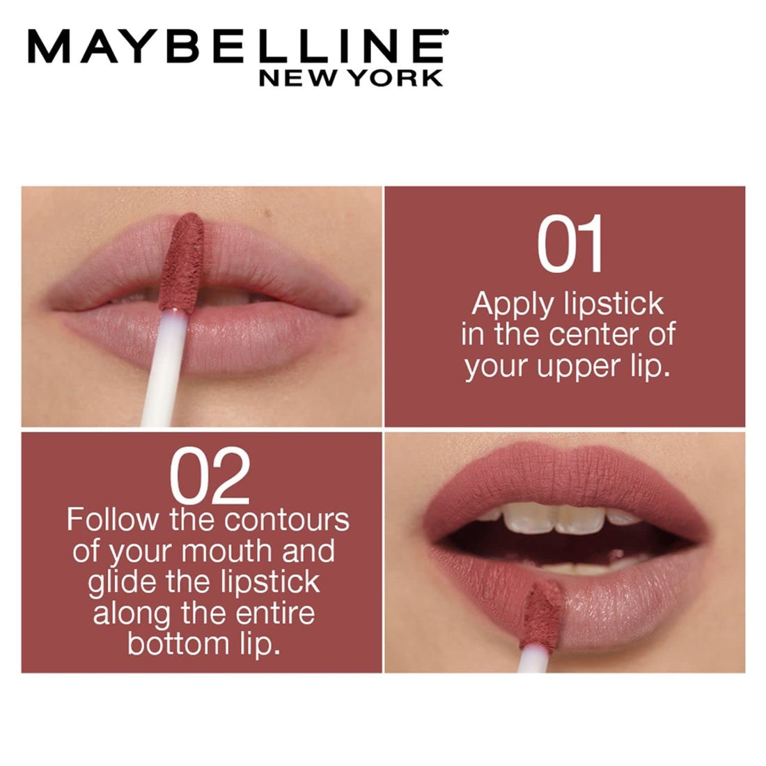 Maybelline New York Lipstick Matte Finish Non-Sticky and Non-Drying Sensational Liquid Matte 04 Easy Berry 7ml