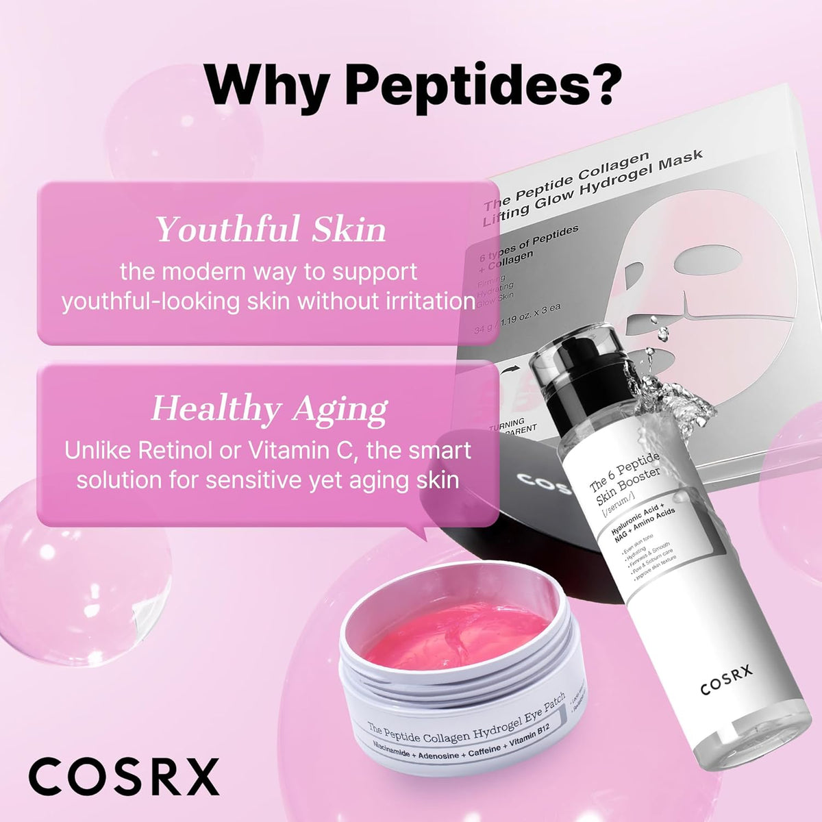 COSRX 6X Peptide Collagen Booster Toner Serum 150ml