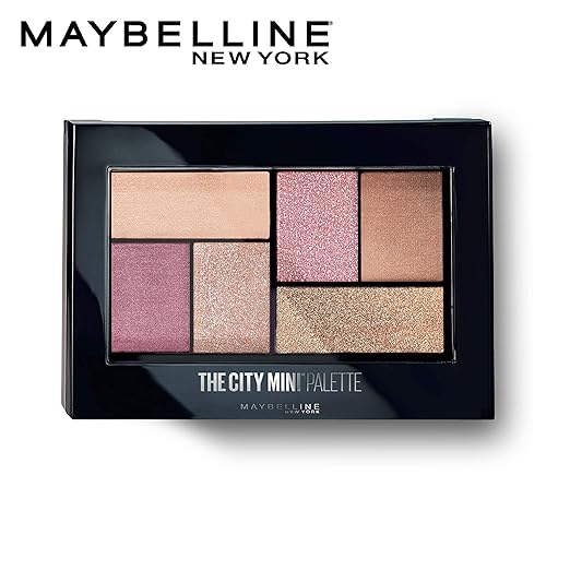 Maybelline New York Eyeshadow Palette, 6 Highly Blendable Shades, Sheer Finish, City Mini Palette, Westside Roses, 6.4g