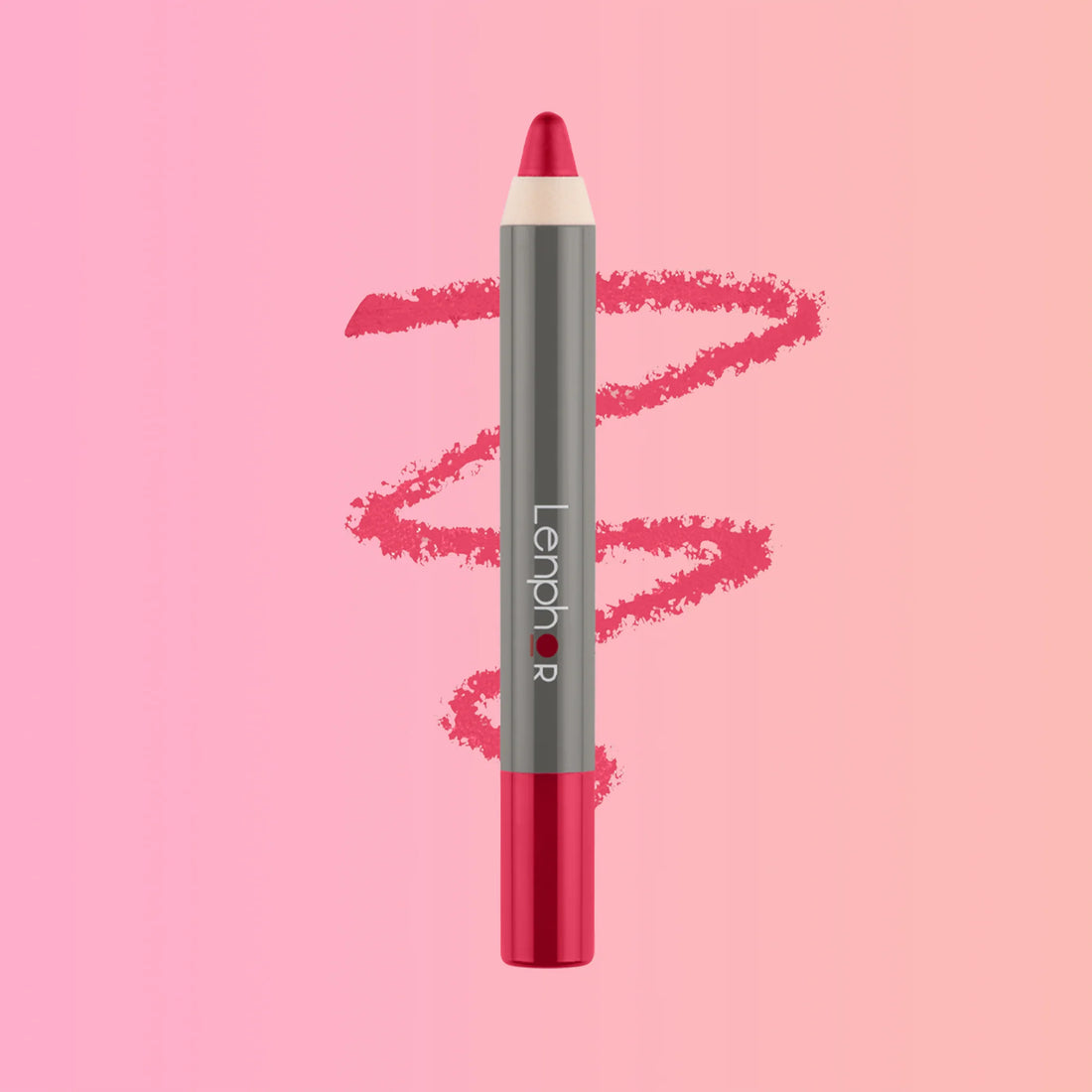 Lenphor Matte Crayon Lipstick Cruelty Free SMASHY PINK