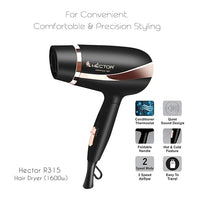 Hector Professional comfortable & Precision Styling Hair Dryer for Men and Women -1600 watt