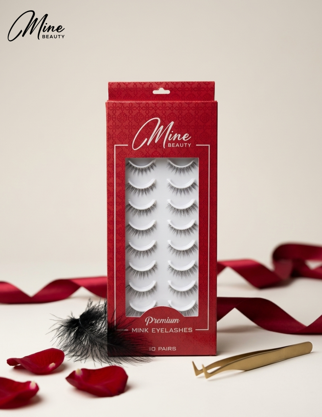 Mine Beauty Premium Mink Eyelashes 10 Pairs