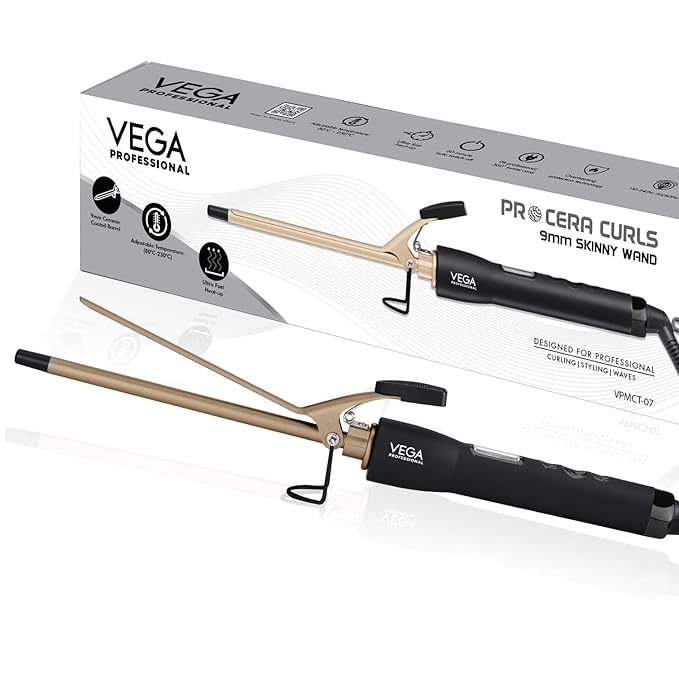 VEGA PROFESSIONAL Pro Cera Curls 9mm Skinny Wand