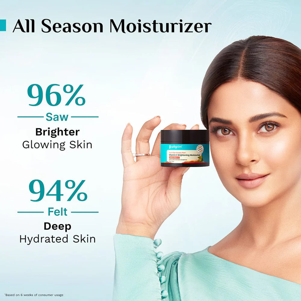 pilgrim Australian Kakadu Plum Vitamin C Brightening Moisturizer Discover Triple Glow 50g