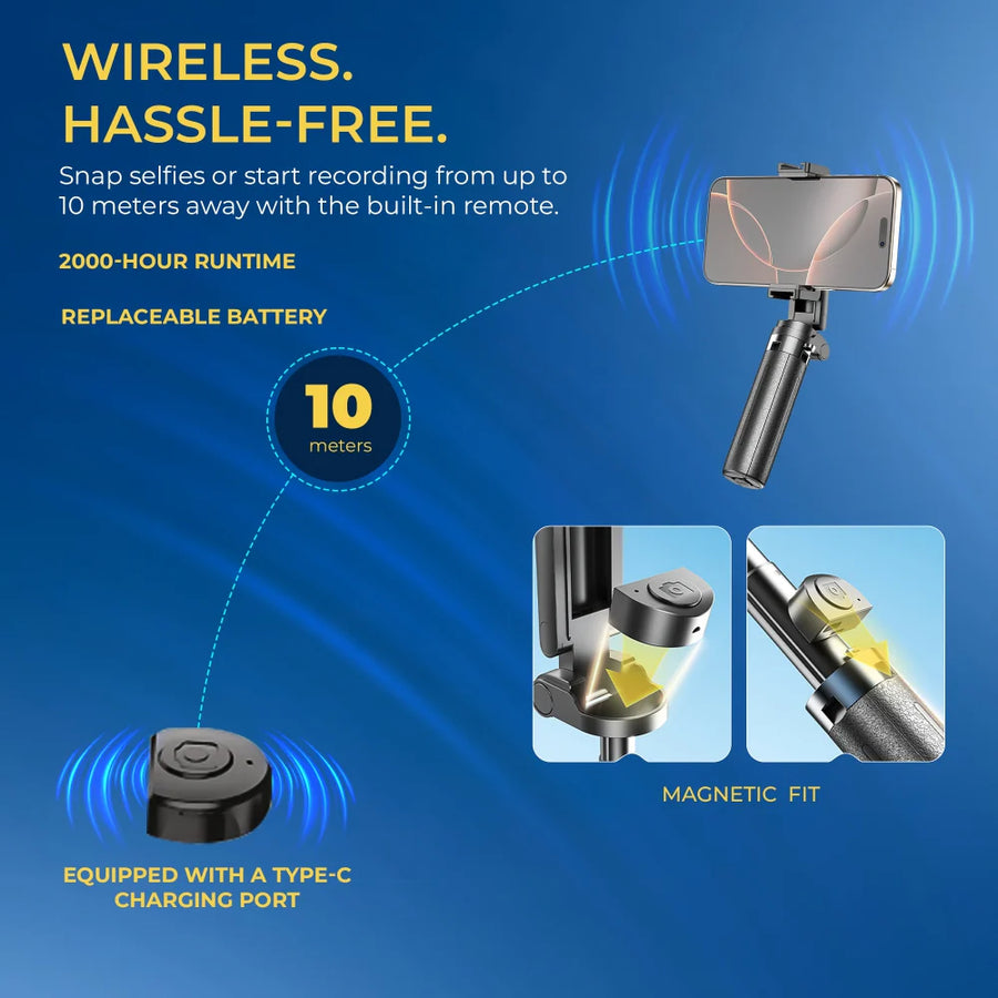 DIGITEK TRIPOD DTR 460 SS EXTENDABLE SELFIE STICK TRIPOD WITH WIRELESS REMOTE