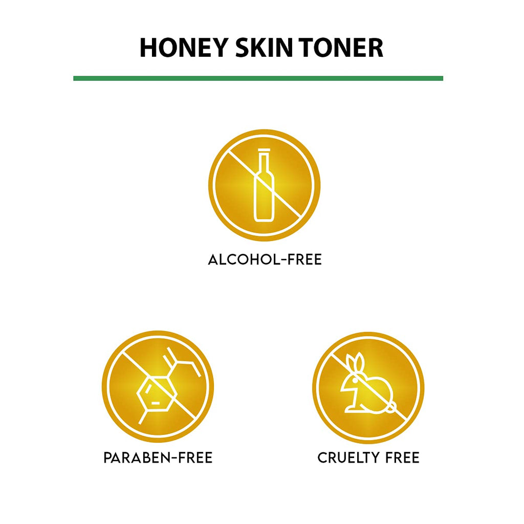 JOVEES Herbal Honey Toner for Hydrate and Glowing skin | Pore Tightening & Brightening Toner | Face Mist For Normal to Dry Skin | Paraben, Alcohol And Chemical Free 200ml