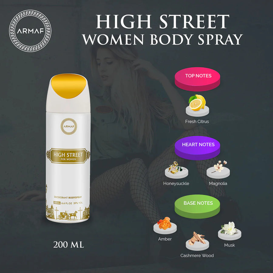 Armaf High Street Deodorant Body Spray For Women 200ml