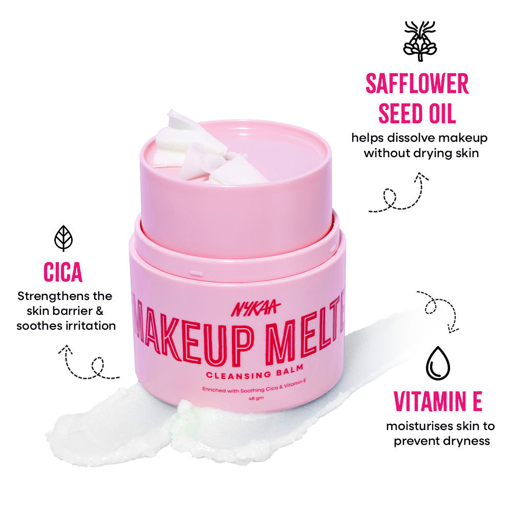 Nykaa Skin Makeup Melter Cleansing Balm – Removes Waterproof Makeup, Excess Oil & Unclogs Pores 48g
