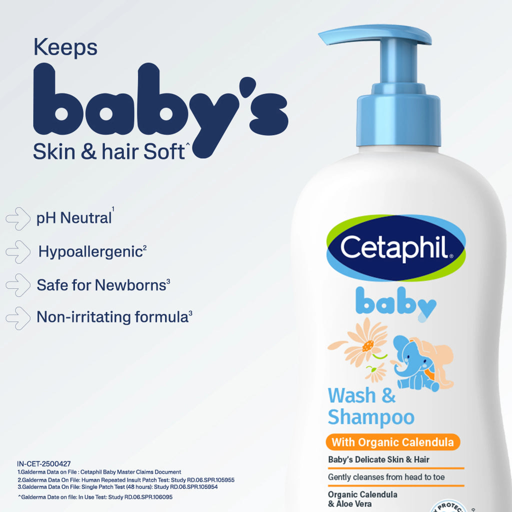 Cetaphil Baby Wash & Shampoo with Organic Calendula (400 ml)