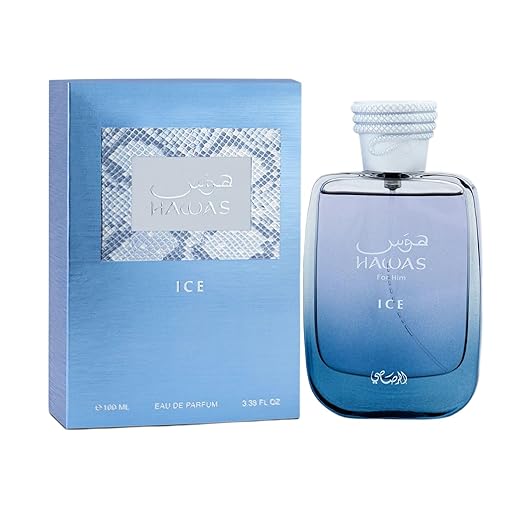 Rasasi Men's Hawas Ice Eau De Perfume Spray 3.38 oz Fragrances 100ml