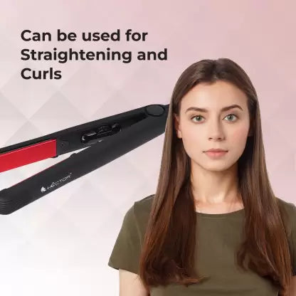 HECTOR PROFESSIONAL STRAIGHTENER 230° C HT-03 CERAMIC BLACK WITH RED PLATE 400 GMS