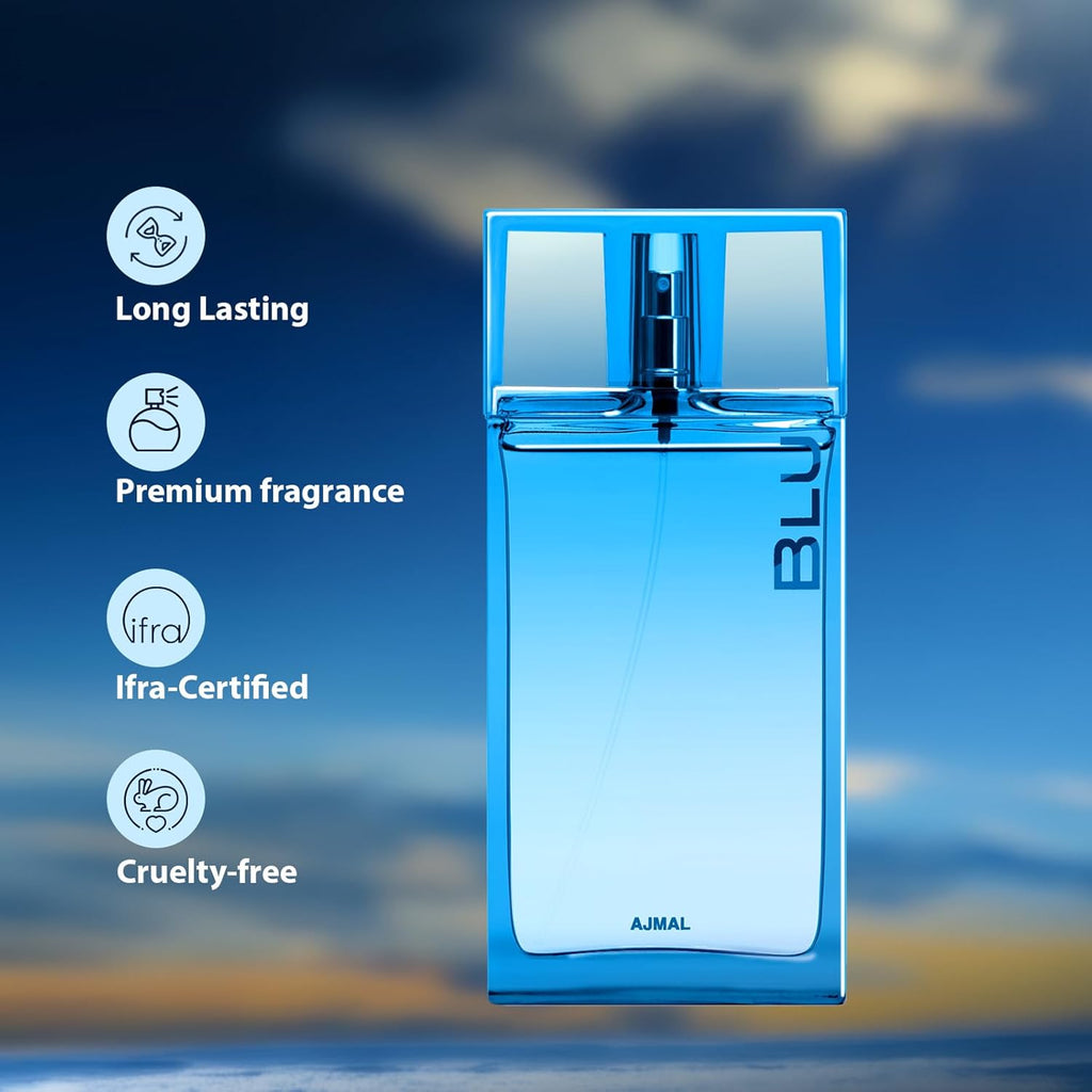 Ajmal Blu EDP 90ML Long Lasting Scent Spray