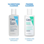 CeraVe SA Smoothing Cleanser For Dry, Rough & Bumpy Skin, contains Salicylic Acid, Ceramides, Hyaluronic Acid|Dermatologist Recommended Face wash (88ml)