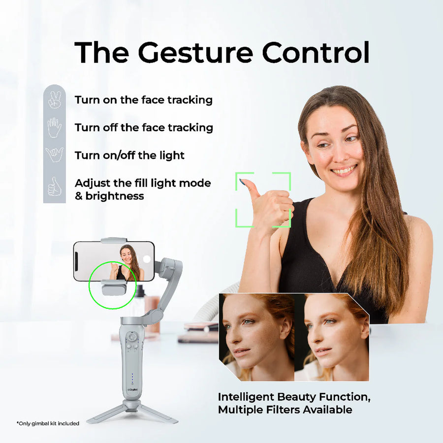 Digitek DSG-007F AI 3 Axis Wide Angle Smartphone Gimbal with AI Tracker & 5 hrs Working time