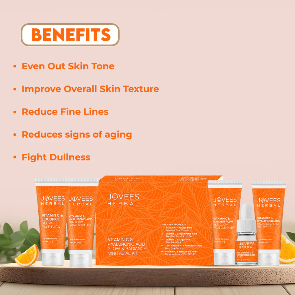 Jovees Vitamin C & Hyaluronic Acid Glow & Radiance Mini Facial Kit